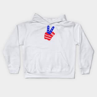 Vote - Vintage Peace Sign "V" (Hand Only) Kids Hoodie